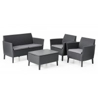 Комплект мебели Salemo 2-sofa set (Салемо), графит