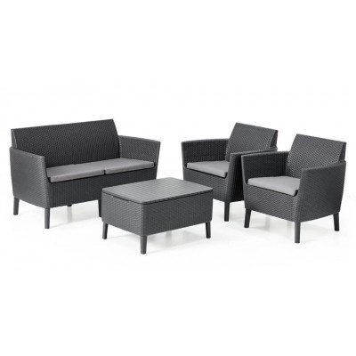 Комплект мебели Salemo 2-sofa set (Салемо), графит фото