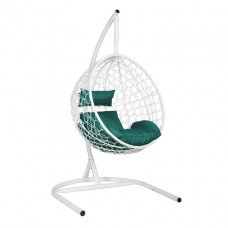 Подвесное кресло Скай 02 белый, зеленый