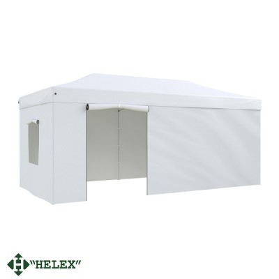 Тент-шатер быстросборный Helex 4360 3x6х3м полиэстер белый фото