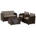 Комплект садовой мебели Modena Set (стол-сундук), коричневый фото