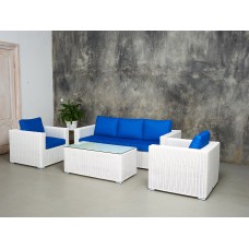 Комплект мебели для лаунж зоны KARL из ротанга, белый