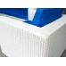 Комплект мебели для лаунж зоны KARL из ротанга, белый 6 фото
