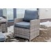 Комплект мебели из искусственного ротанга ZOYA, серый 1 фото