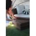 Шезлонг-кровать трансформер из искусственного ротанга Violetta, коричневый 9 фото