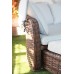 Шезлонг-кровать трансформер из искусственного ротанга Violetta, коричневый 6 фото