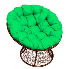 Садовое кресло из ротанга Папасан Papasan коричневый, зеленый