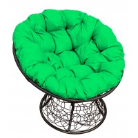 Садовое кресло из ротанга Папасан Papasan черный, зеленый