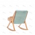 Кресло-качалка Амбер Д Дуб шпон, ткань Soro 34 4 фото