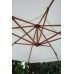Профeссиональный зонт для кафе MAESTRO 300 квадратный с воланом и базой, бежевый 7 фото