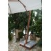 Профeссиональный зонт для кафе MAESTRO 300 квадратный с воланом и базой, бежевый 4 фото