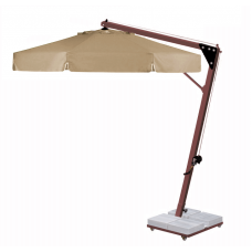 Профeссиональный зонт для кафе MAESTRO 350 круглый с воланом и базой, бежевый