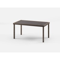 Обеденный стол из искусственного ротанга Кингстон Макси 160х90 см, Dark Brown 77343