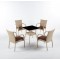 Комплект мебели из искуственного ротанга Вайнхейвен + 4 кресла Милан, Wood