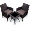 Комплект мебели из ротанга VIRGINIYA BALCONY SET NEW 78296, шоколад