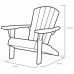 Кресло садовое Keter Troy Adirondack, серый 3 фото