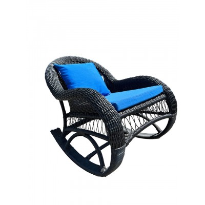 Кресло-качалка садовая CHELSEA, черный фото