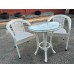 Комплект садовой мебели DECO 2 с круглым столом, белый 2 фото
