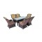 Комплект садовой мебели Amarant с прямоугольным столом шоколад/бежевый