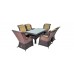 Комплект садовой мебели Amarant с прямоугольным столом шоколад/бежевый 3 фото