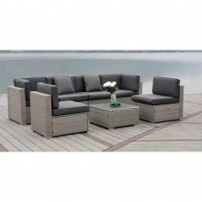 Плетеный модульный комплект мебели YR822C Grey/Grey