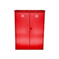 Шкаф для газовых баллонов двойной 2х50 л высота 1,4м красный