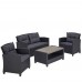 Плетеный комплект мебели с диваном AFM-804G Dark Grey 2 фото