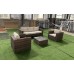 Лаунж-зона KARL с трёхместным диваном, коричневый 18 фото