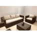 Лаунж-зона KARL с трёхместным диваном, коричневый 13 фото