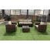 Лаунж-зона KARL с трёхместным диваном, коричневый 19 фото
