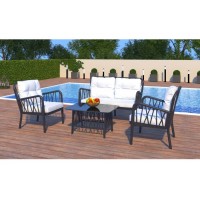 Комплект террасной мебели Gala Lounge (2-х мест. диван, столик, 2 кресла), антрацит