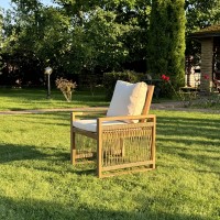 Кресло из акации GRAND MICHELLE бежевое