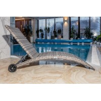 Шезлонг AGATA серый без матраса