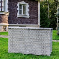 Сундук для хранения KARL 120 с колёсиками, бежевый