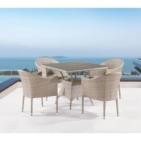Комплект плетеной мебели из искусственного ротанга T190B/Y350A-W85-90x90 Latte 4Pcs