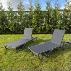 Комплект шезлонгов ENZO в черном цвете