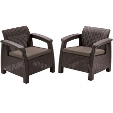 Комплект мебели Keter Corfu duo set коричневый
