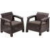 Комплект мебели Keter Corfu duo set коричневый фото