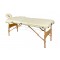 Складной 3-х секционный деревянный массажный стол BodyFit, бежевый