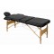 Складной 3-х секционный деревянный массажный стол BodyFit, черный