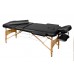 Складной 3-х секционный деревянный массажный стол BodyFit, черный 5 фото