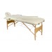 Складной 2-х секционный деревянный массажный стол BodyFit, бежевый фото