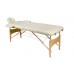 Складной 2-х секционный деревянный массажный стол BodyFit, бежевый 4 фото