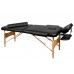Складной 2-х секционный деревянный массажный стол BodyFit, черный 7 фото