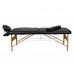 Складной 2-х секционный деревянный массажный стол BodyFit, черный 5 фото