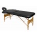 Складной 2-х секционный деревянный массажный стол BodyFit, черный 4 фото