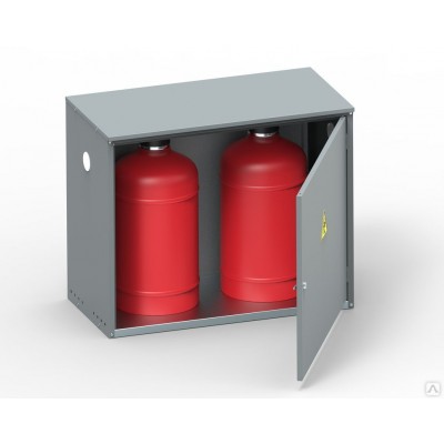Ящик для двух газовых баллонов Металл-Завод ШГР 27-2-4 (2×27л) серый фото