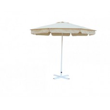 Зонт Митек  2.5 м с воланом (стальной каркас с подставкой, стойка 40мм, 8 спиц 20х10мм, тент OXF 240D)