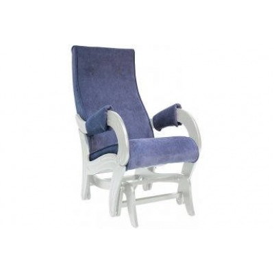 Кресло-качалка глайдер Комфорт Модель 708 дуб шампань с патиной/ Verona Denim Blue фото