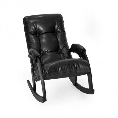 Кресло-качалка Комфорт Модель 67 венге/ Vegas Lite Black фото